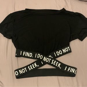 SHEIN Black Cut-Out Croptop